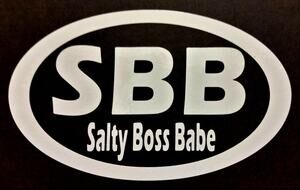 Vinyl Decal SALTY BOSS BABE Car Boat Kayak Window Salt Life Laptop Sticker Logo